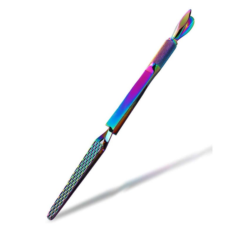 SILPECWEE سيلبيكوي 1 قطعة ملقط أظافر ملون من الفولاذ المقاوم للصدأ، دافع جلد الأظافر، مقص جلد الأظافر، ملاقط تشكيل الأظافر الصناعية، أدوات العناية بالأظافر متعددة الوظائف، أعواد المانيكير، أدوات فن الأظافر - Image 4